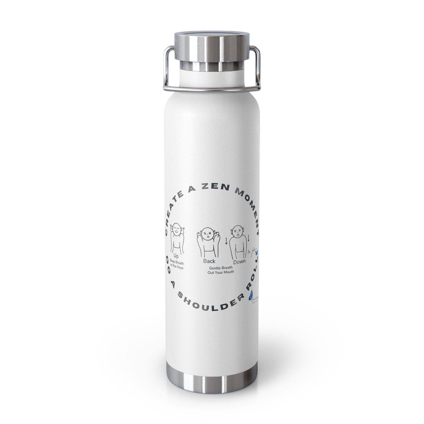 Shoulder Rolls - Stainless Steel Vacuum Insulated Water Bottle, 22oz