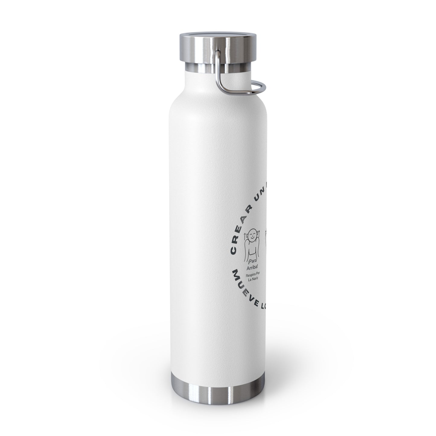 Spanish Language - Shoulder Rolls - Stainless Steel, 22 oz, Vacuum Insulated Water Bottle