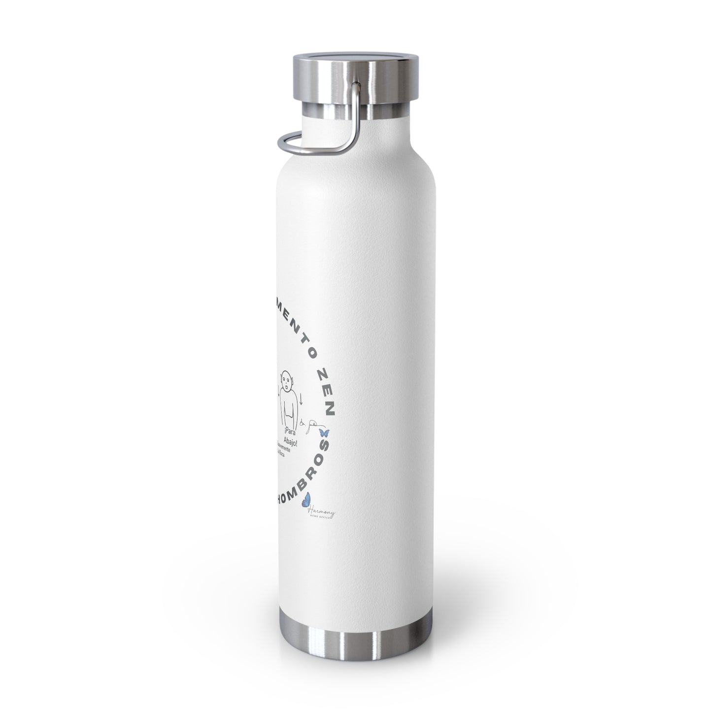 Spanish Language - Shoulder Rolls - Stainless Steel, 22 oz, Vacuum Insulated Water Bottle