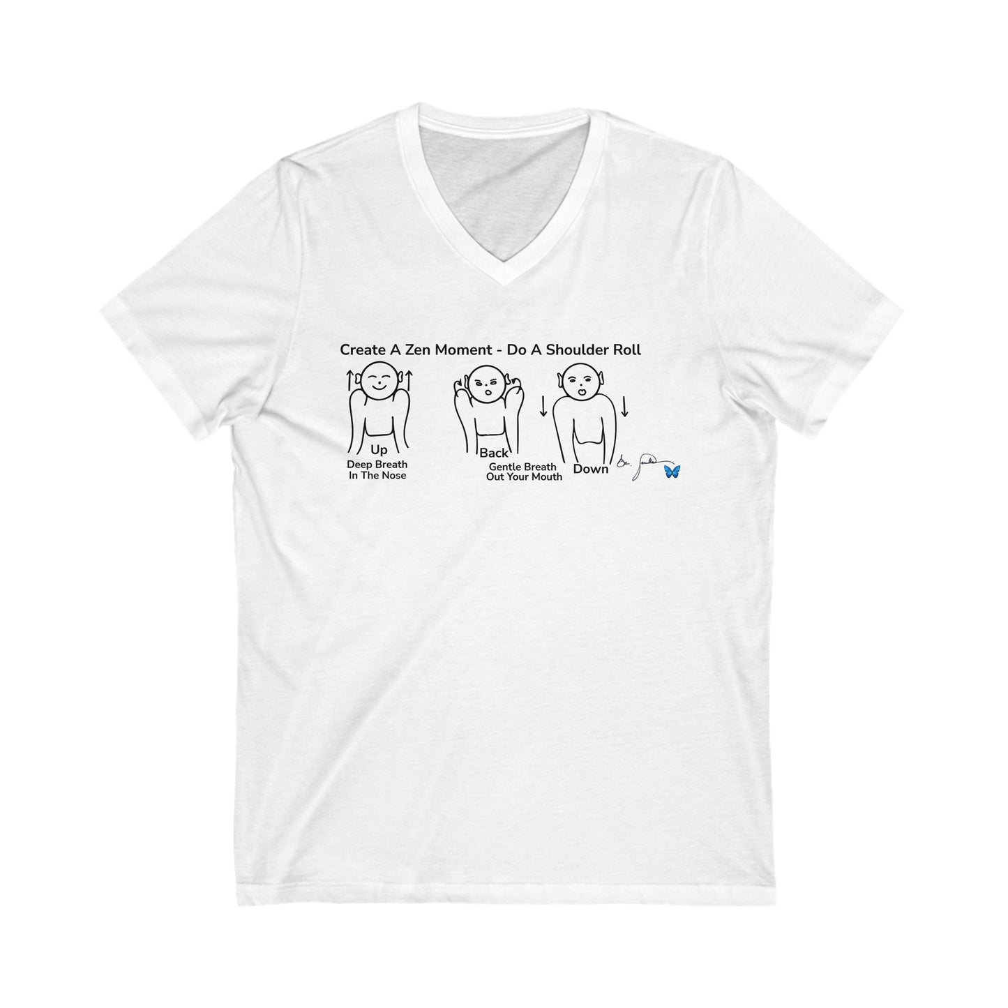 Unisex Jersey Short Sleeve V-Neck Tee - Zen Moment