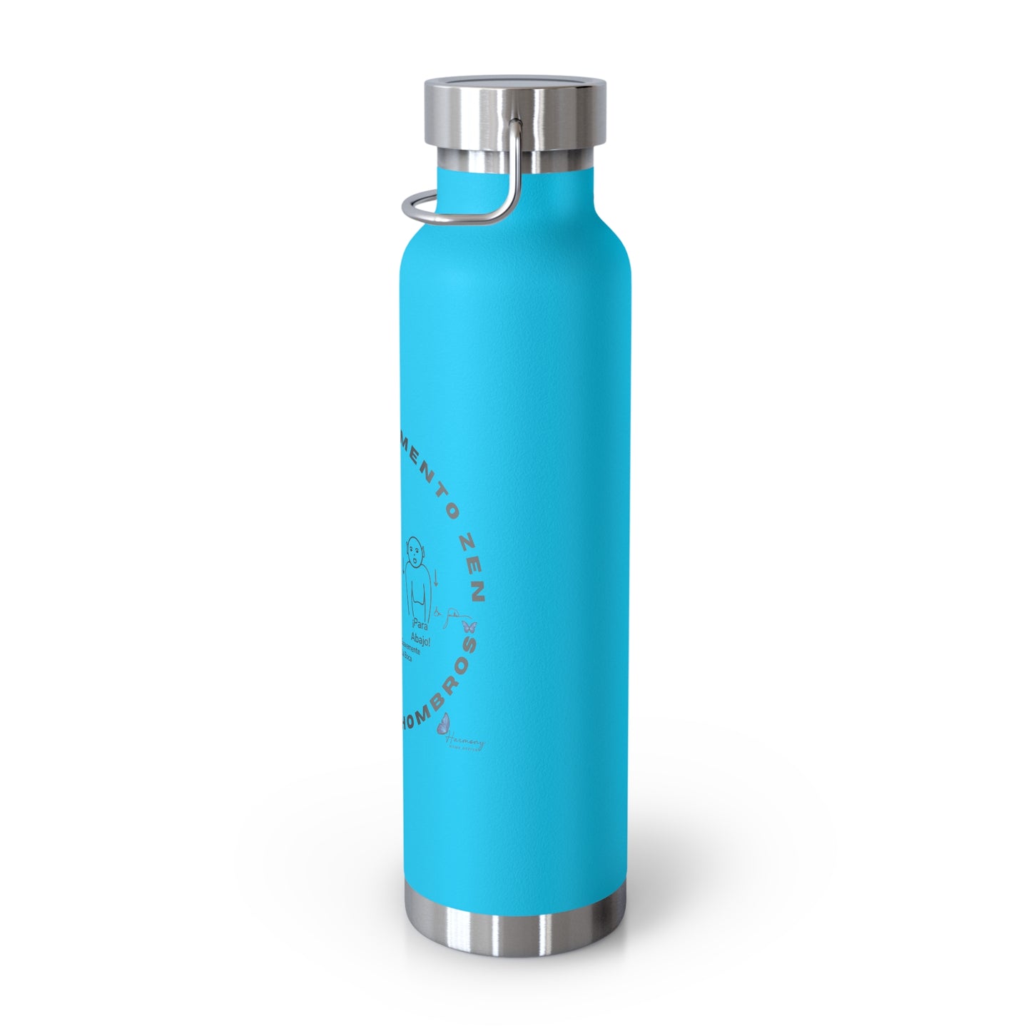 Shoulder Rolls Water Bottle — Copper 22oz Vacuum Insulated (Spanish Line Art)