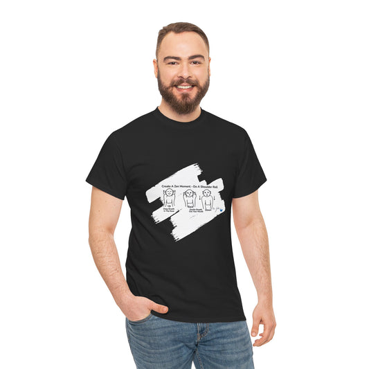 Zen Moment Blob - Black Unisex Cotton Tee