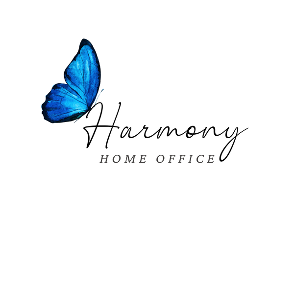 Butterfly wing on Harmony Home Office Text