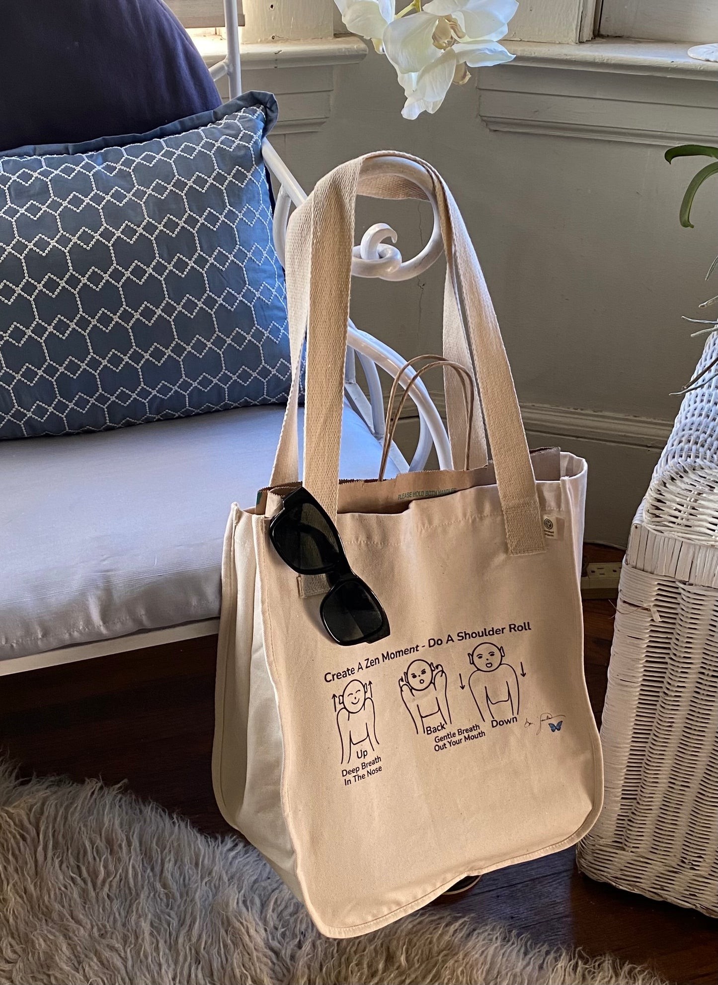 Shoulder Rolls-Organic Canvas Tote Bag