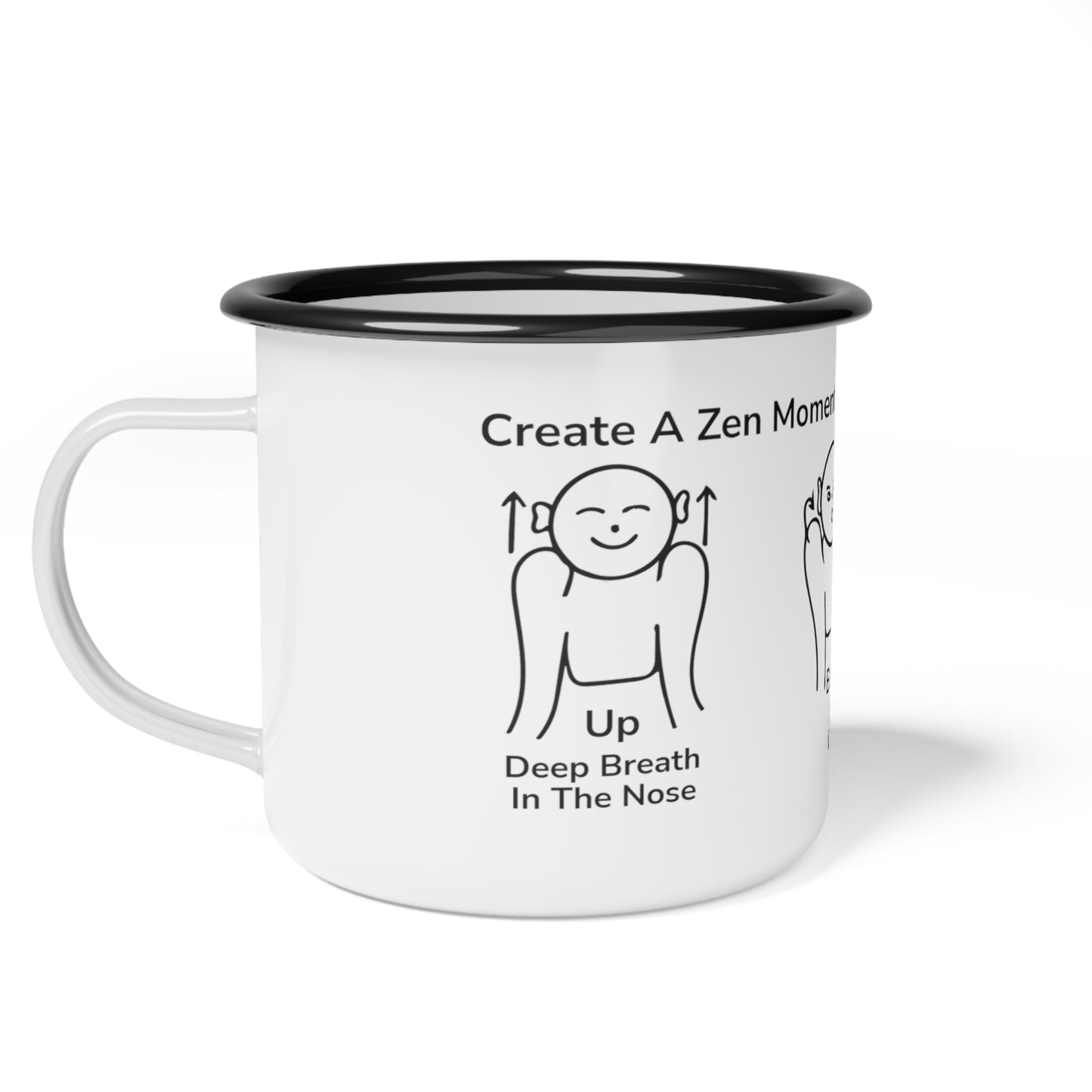 Enamel Camp Cup-Zen Moment | Shoulder Rolls