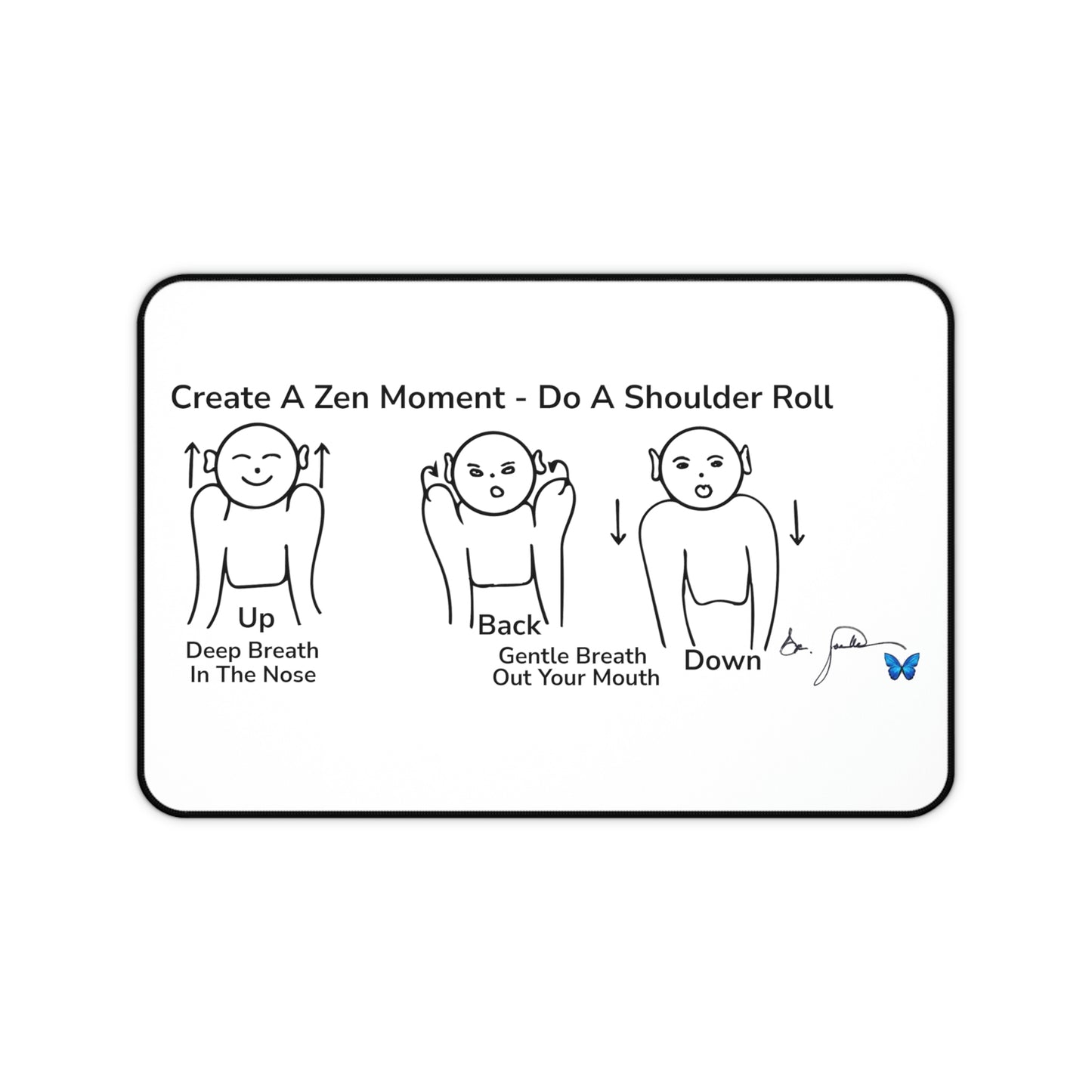 Desk Mat - Zen Moment | Shoulder Rolls